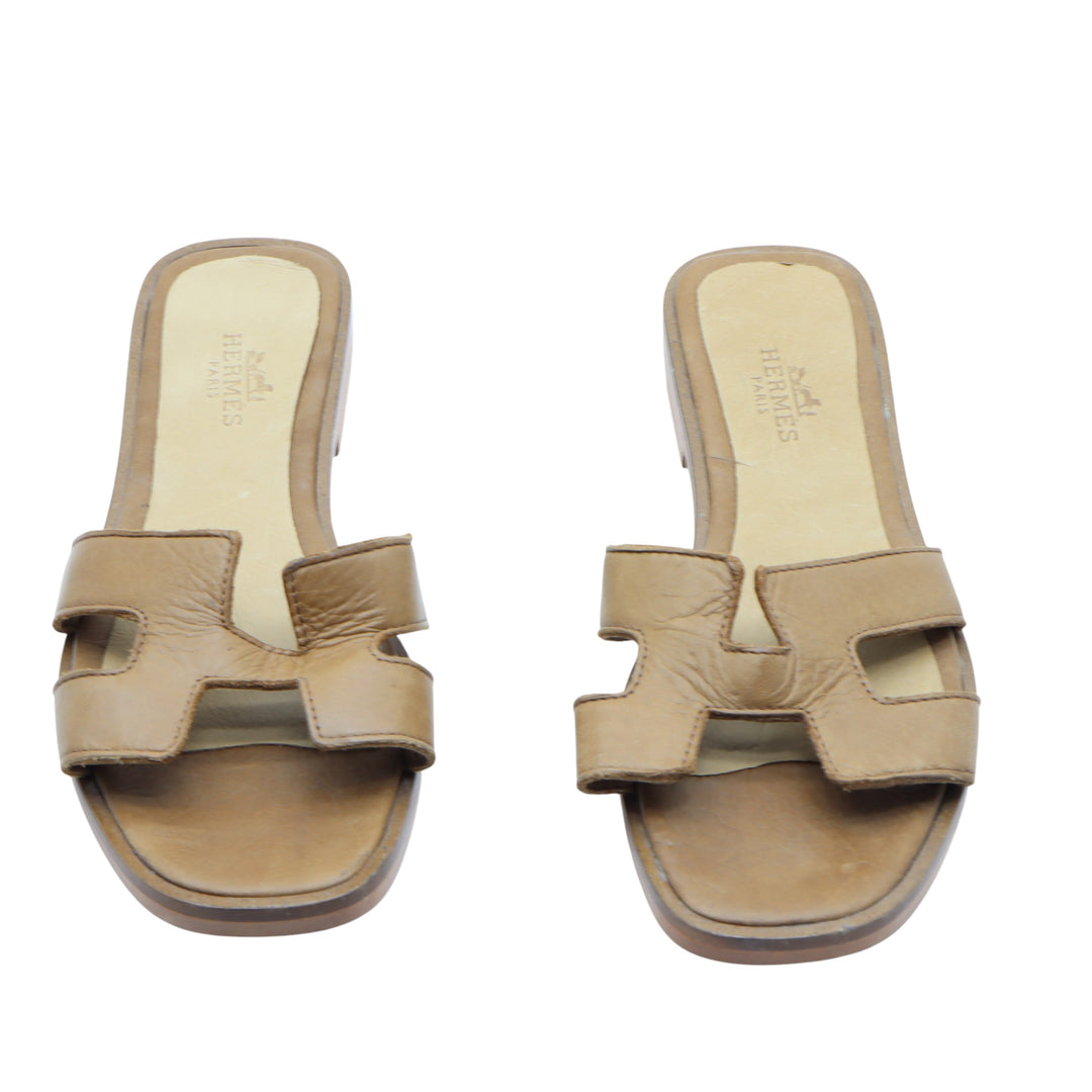 Hermès Paris Sandalo Marrone Eu 37 Donna