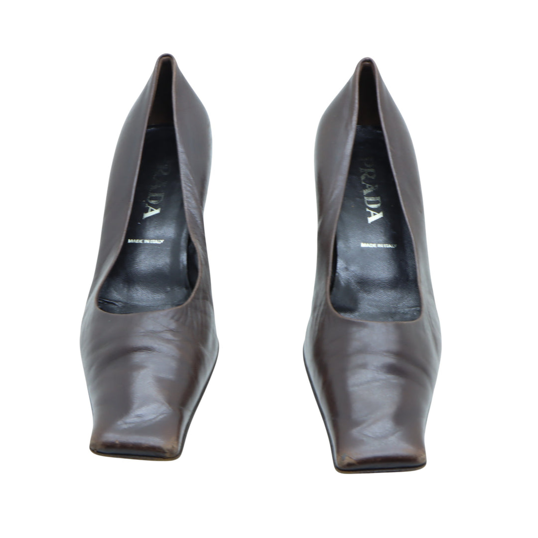 Prada Décolleté Marrone Eu 39 Donna