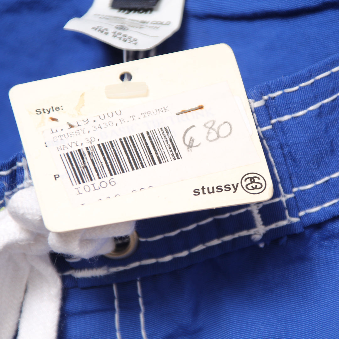Stussy Costume Bermuda Blu W28 Uomo Made in USA Deadstock w/Tags