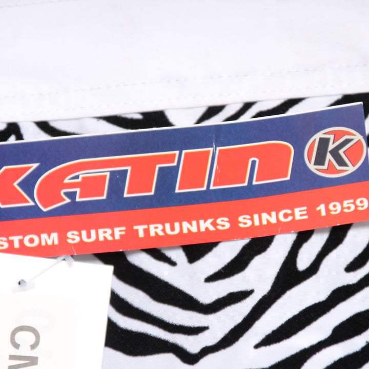 Katin Costume Bermuda Bianco e Nero W32 Uomo Deadstock w/Tags