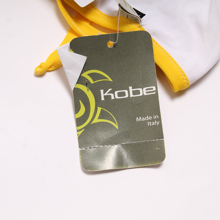 Kobe Costume Bikini Bianco e Giallo Taglia XS Donna Deadstock w/Tags