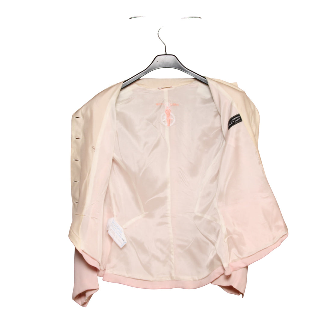 Ex Libris 34467 Giacca Blazer Rosa a Righe Taglia 42 Donna