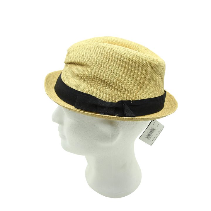 Block Headwear Cappello di Paglia Nero Unisex Deadstock w/Tags