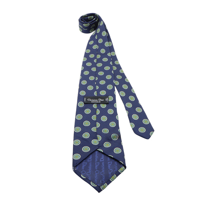 Christian Dior Cravatta Blu in Seta Uomo