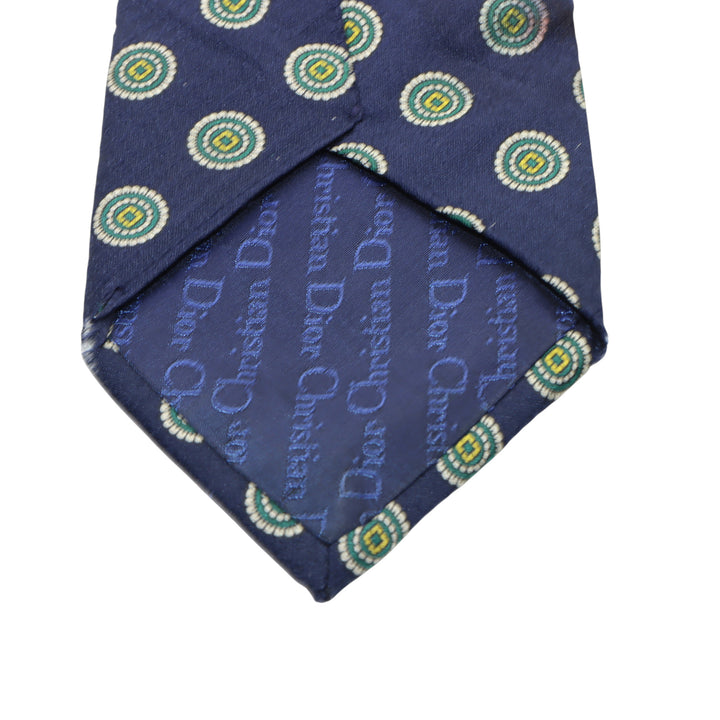 Christian Dior Cravatta Blu in Seta Uomo