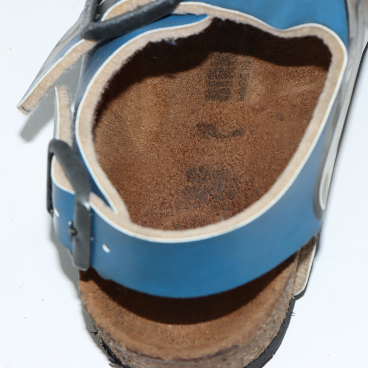 Birkenstock Milano Sandali in Pelle Blu con Squalo Eur 28 Bambino