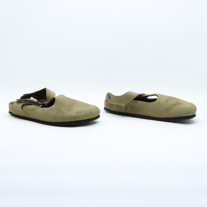 Birkenstock Boston Sandalo in Pelle Beige Eur 42 Uomo