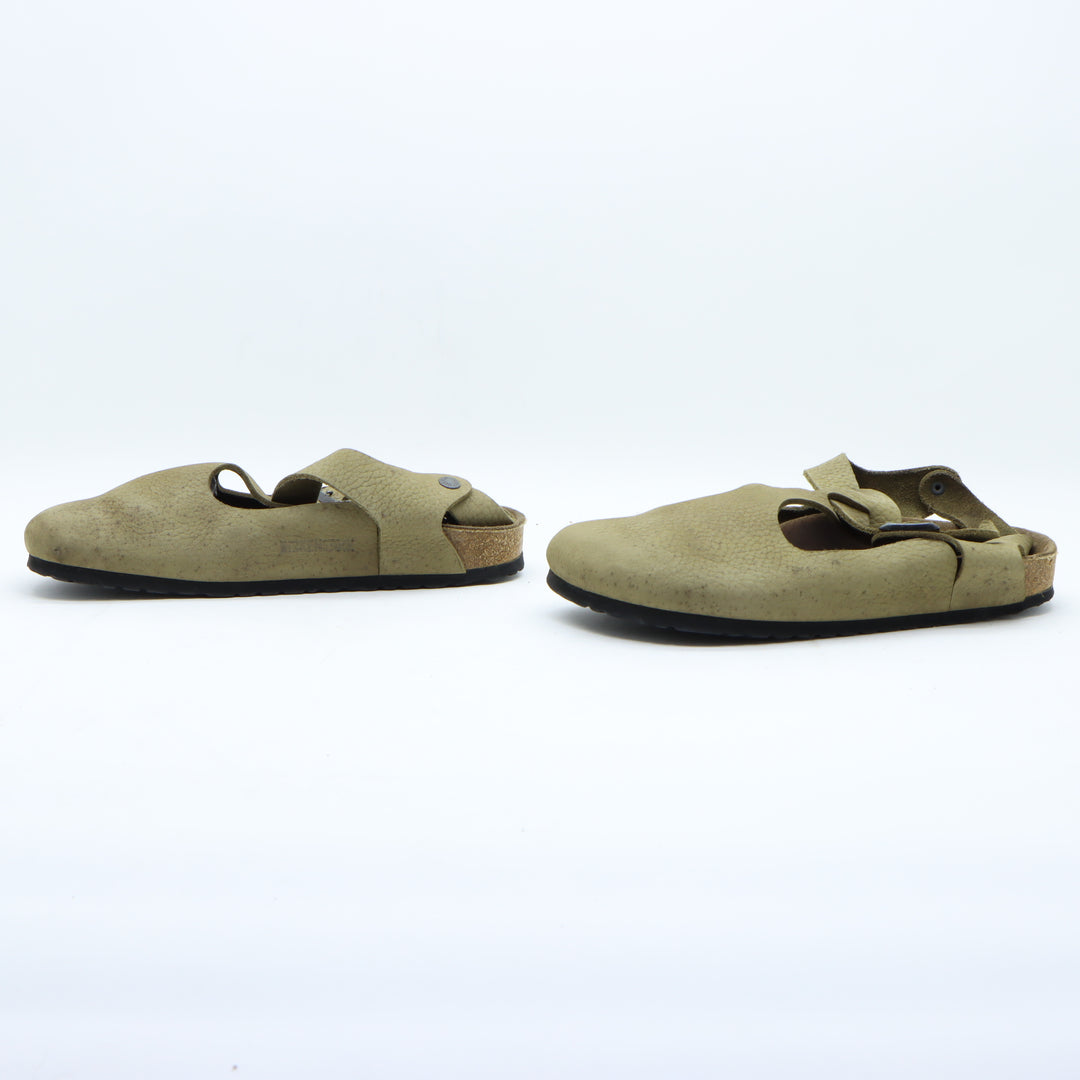 Birkenstock Boston Sandalo in Pelle Beige Eur 42 Uomo