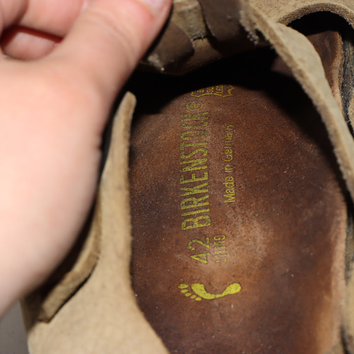 Birkenstock Boston Sandalo in Pelle Beige Eur 42 Uomo