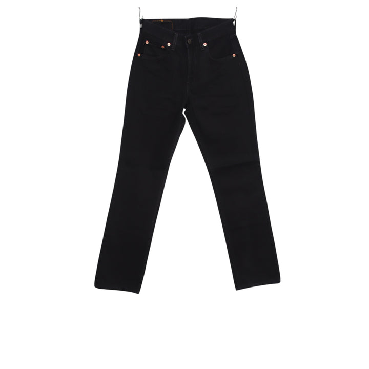 Levi's 595 straight fit W28 L32 jeans vintage in denim nero da donna deadstock w/Tags
