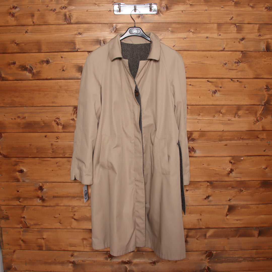 Industria della Moda Trench Double Face Grigio e Beige Taglia M-L Uomo