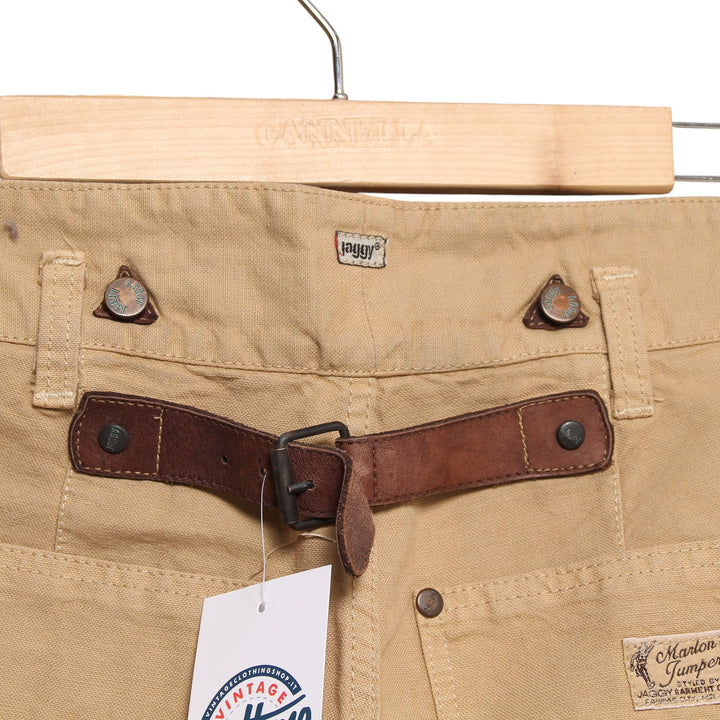 Jaggy Bermuda Cargo Rivettato Marrone W28 Uomo Deadstock w/Tags