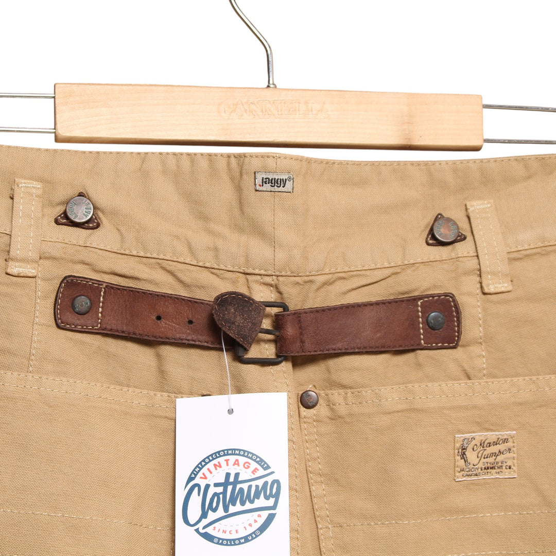 Jaggy Bermuda Cargo Rivettato Marrone W38 Uomo Deadstock w/Tags