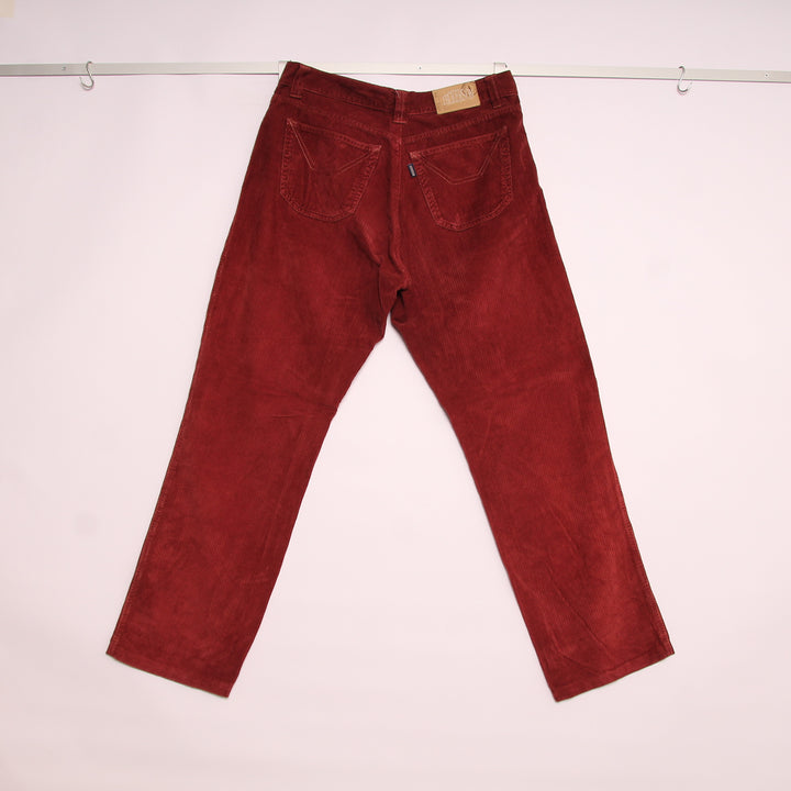 Jerckerson Jeans in Velluto Bordeaux W40 Uomo