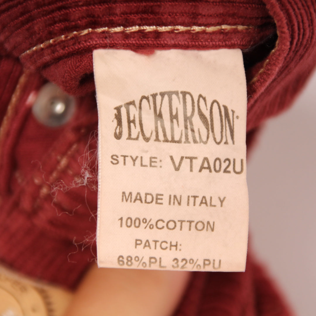 Jerckerson Jeans in Velluto Bordeaux W40 Uomo