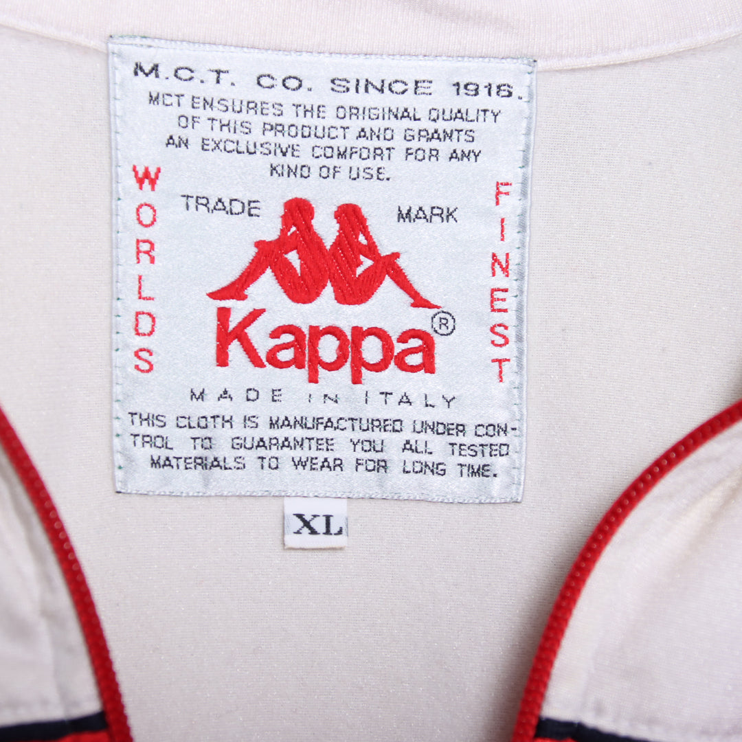 Kappa Olimpiadi 1986 USA Track Top Vintage Bianco e Rosso Taglia XL Uomo