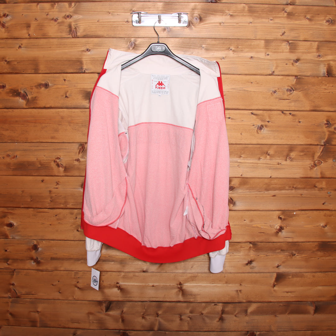 Kappa Olimpiadi 1986 USA Track Top Vintage Bianco e Rosso Taglia XL Uomo