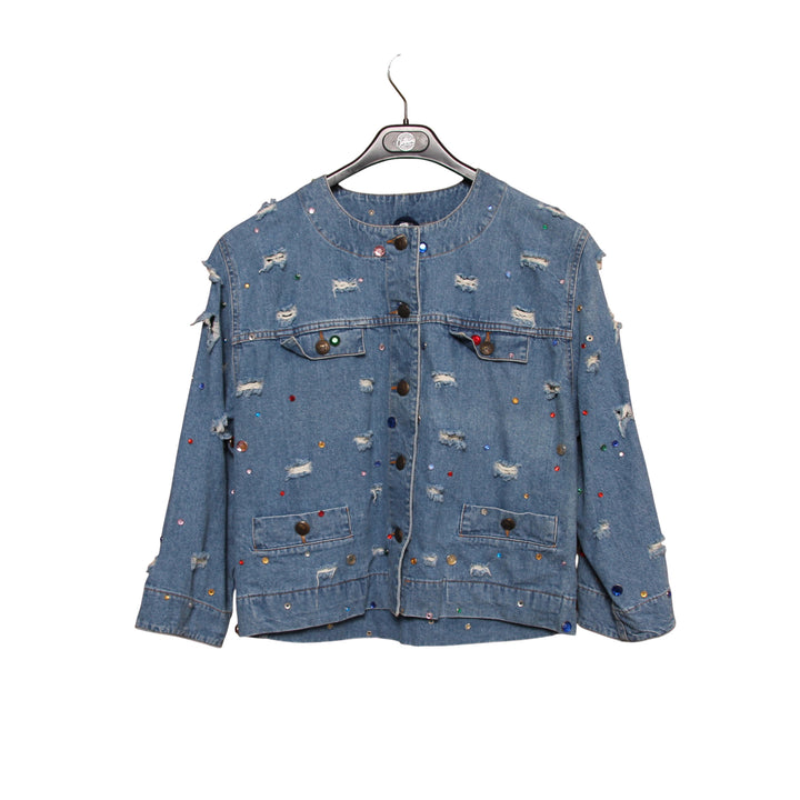 Katharine Hamnett Giacca di Jeans Denim Taglia M Donna