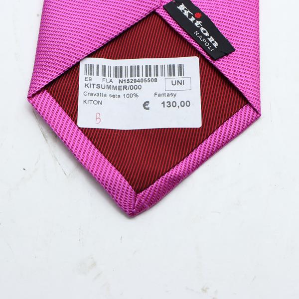 Kiton cravatta fucsia in seta uomo deadstock