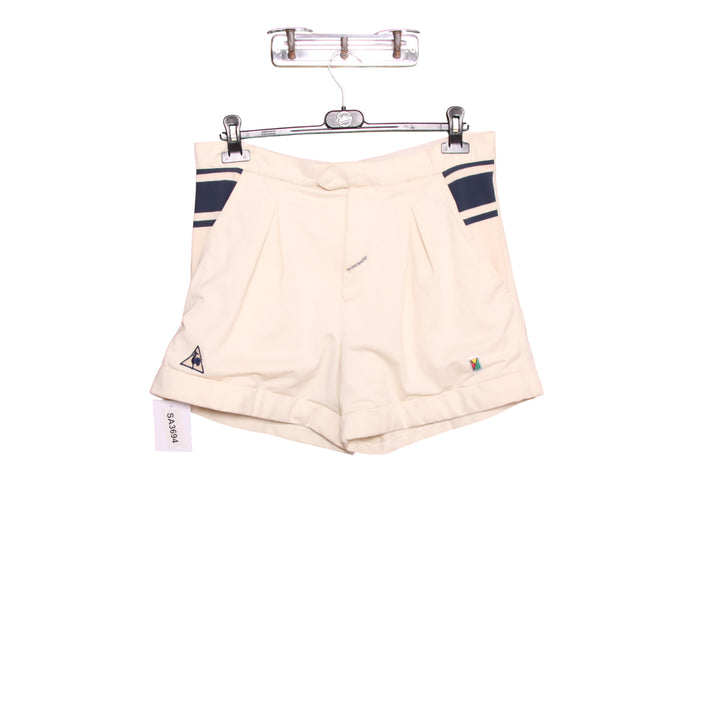 Le Coq Sportif Pantaloncino da Tennis Vintage Yannik Noah Panna Taglia L Unisex