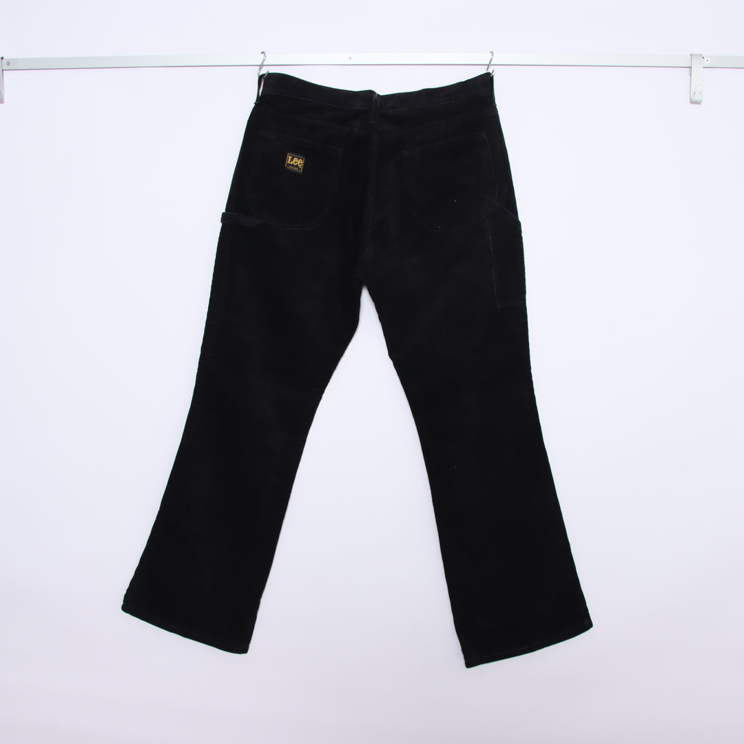 Lee Carpenter Flare Union Made Jeans in Velluto Marrone W34 L31 Unisex