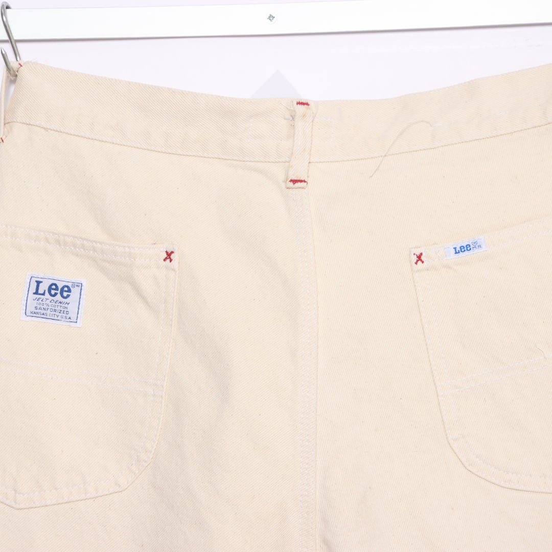 Lee Dungaree Work Pant Jeans Ècru W40 L34 Uomo Made in USA