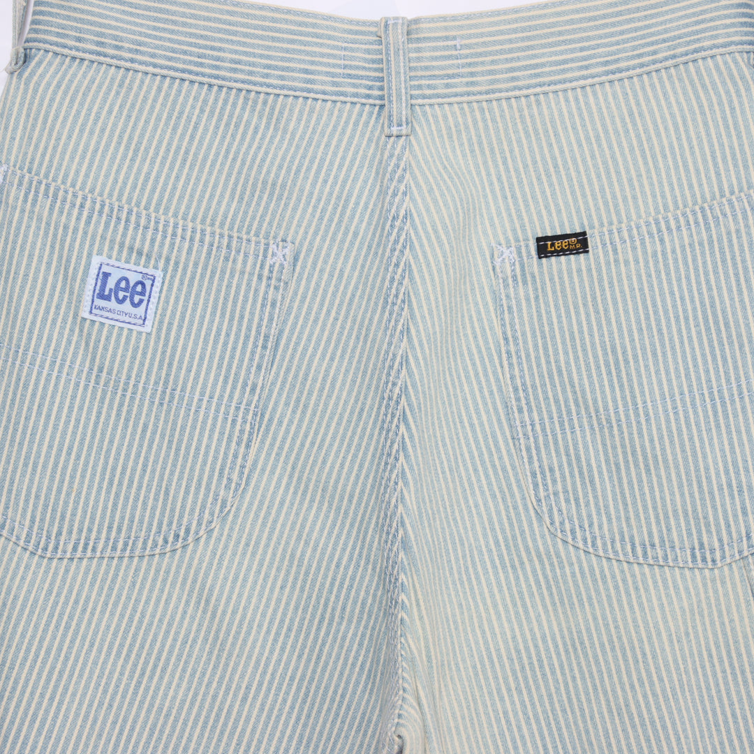 Lee Work Dungaree Jeans Bianco a Righe W32 L34 Uomo Made in USA