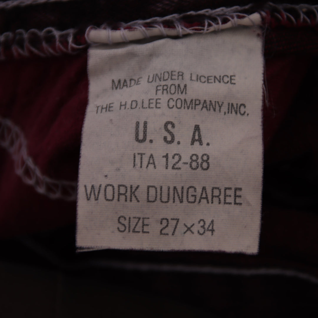Lee Work Dungaree jeans viola W27 L34 donna made in USA deadstock w/tags