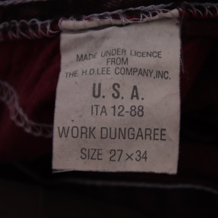 Lee Work Dungaree jeans viola W27 L34 donna made in USA deadstock w/tags