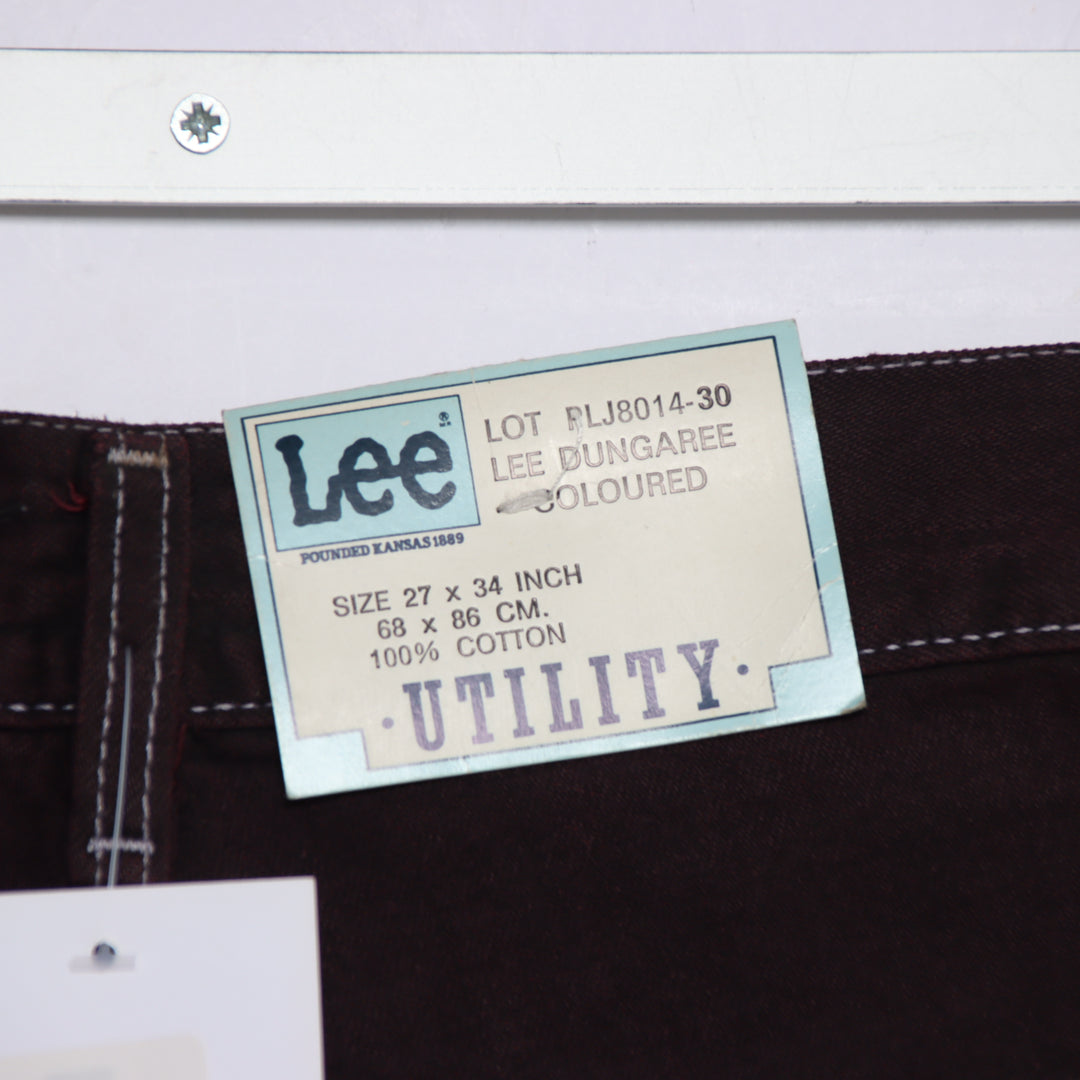 Lee Work Dungaree jeans viola W27 L34 donna made in USA deadstock w/tags