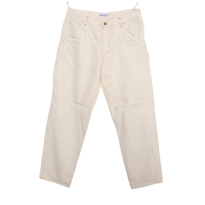 Lee Dungaree Work Pant Jeans Ècru W40 L34 Uomo Made in USA