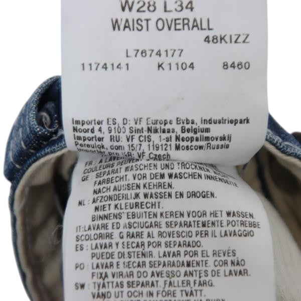 Lee Union Alls jeans denim W28 L34 unisex deadstock w/tags