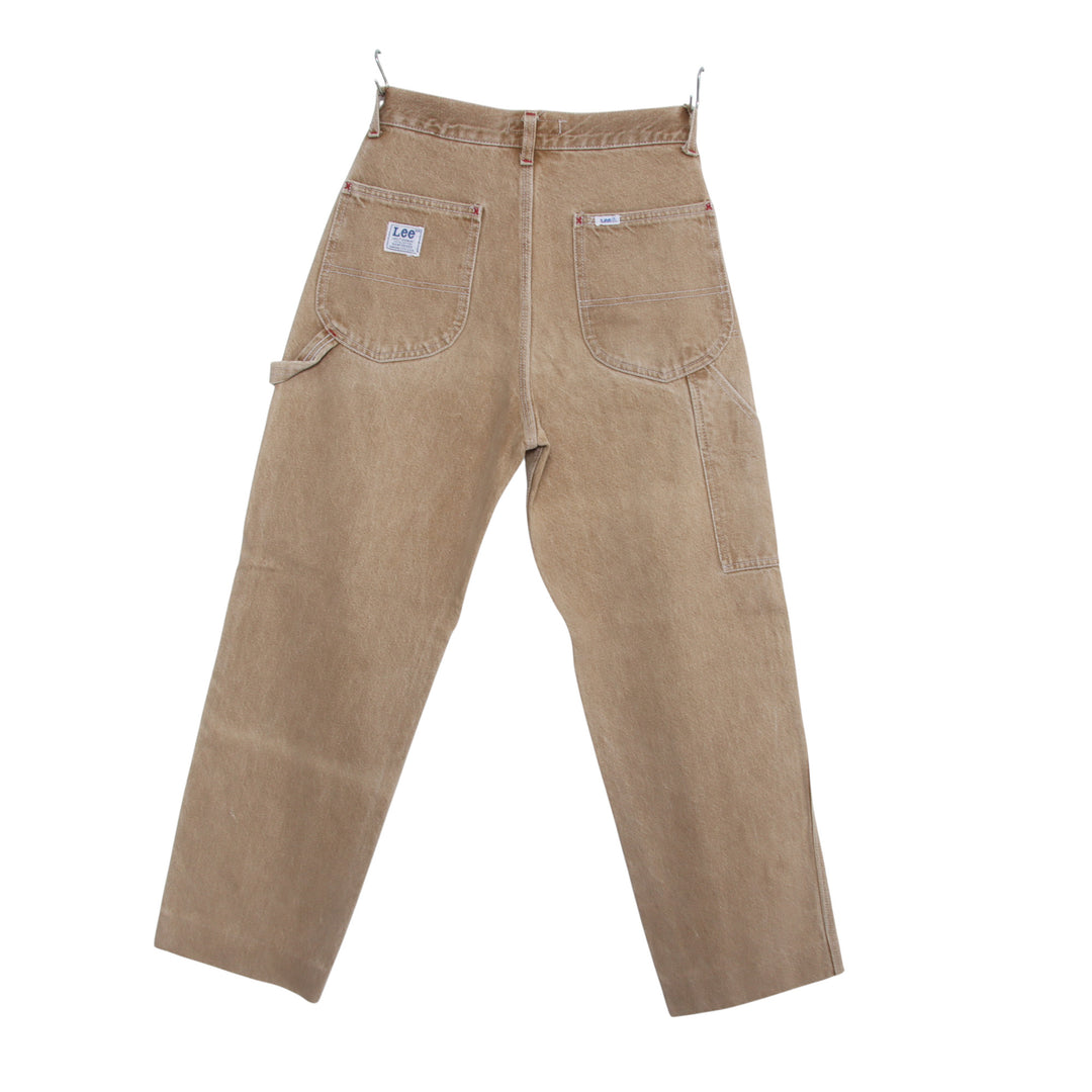Lee Work Clothes Jeans Beige W30 L34 Unisex Made in USA