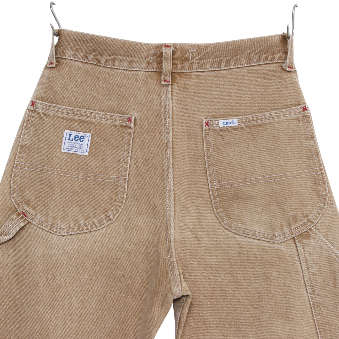 Lee Work Clothes Jeans Beige W30 L34 Unisex Made in USA