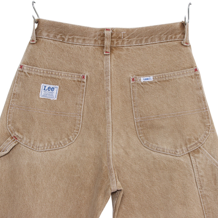 Lee Work Clothes Jeans Beige W30 L34 Unisex Made in USA
