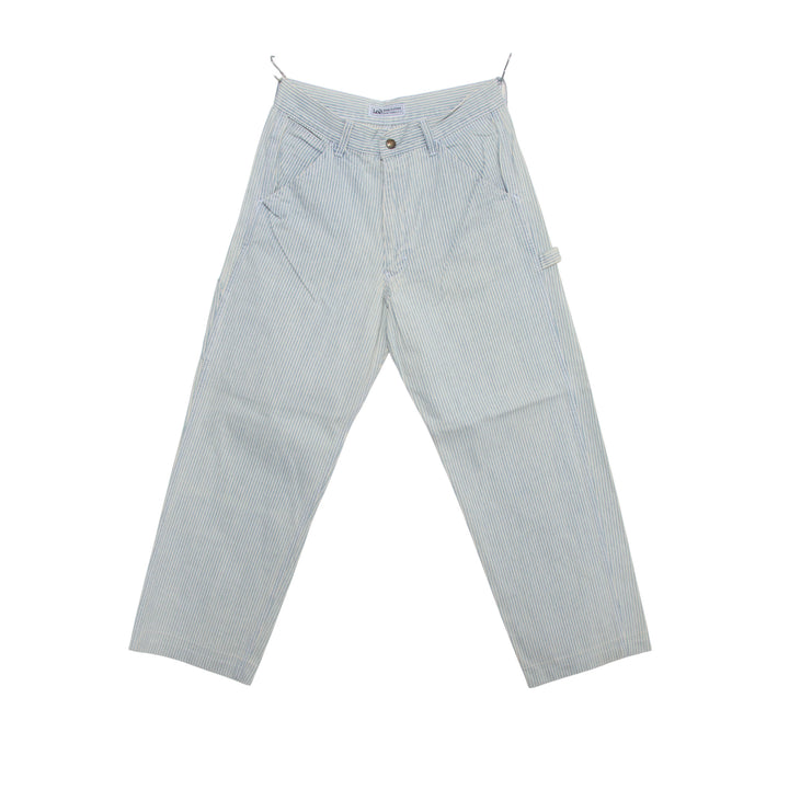 Lee Work Dungaree Jeans Bianco a Righe W32 L34 Uomo Made in USA