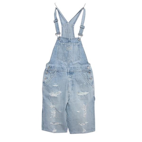 Levi White Tab salopette di jeans custom denim taglia S unisex