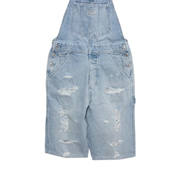 Levi White Tab salopette di jeans custom denim taglia S unisex