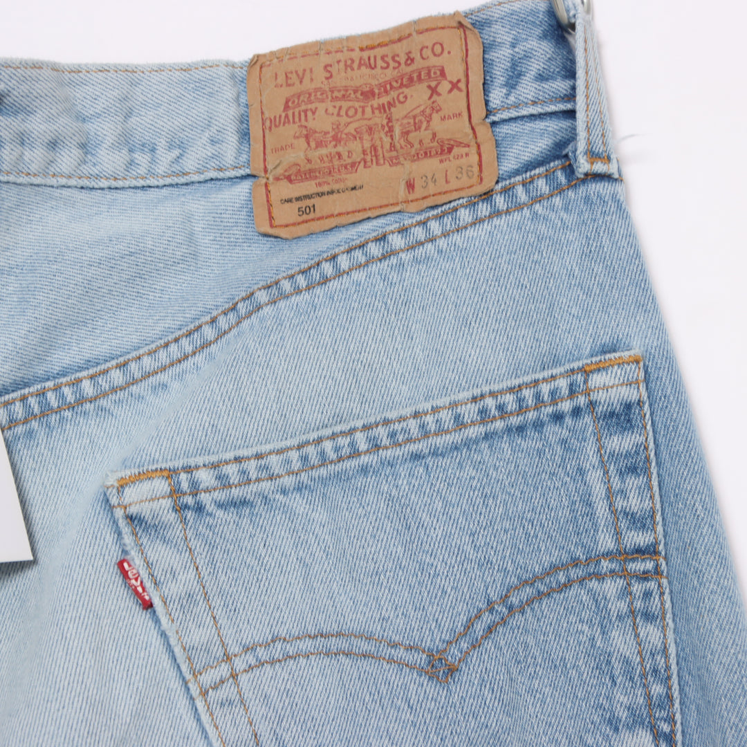 Levi's 501 Jeans Vintage Denim W34 L36 Unisex Made in USA