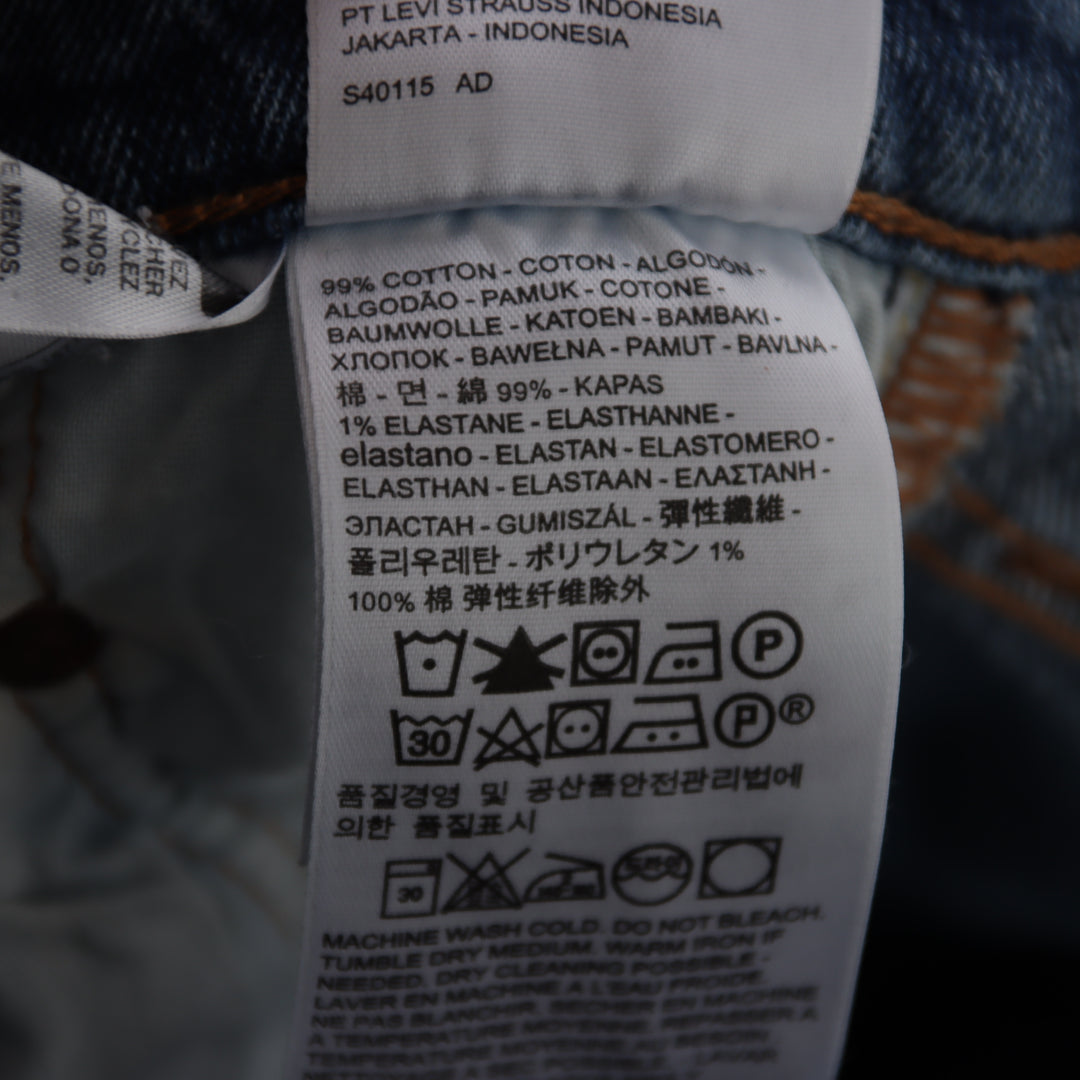 Levi's 501S regular fit W24 L32 jeans in denim da donna