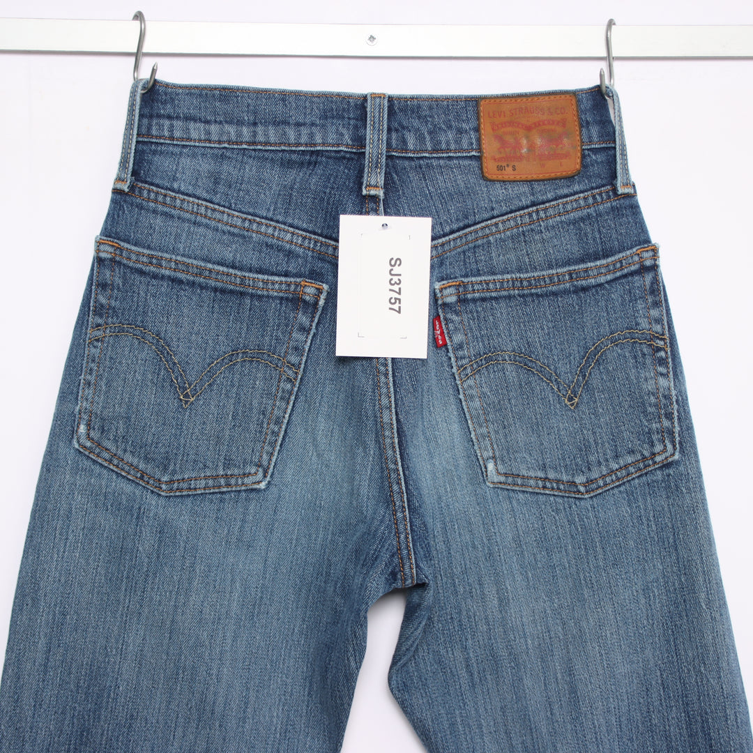 Levi's 501S regular fit W24 L32 jeans in denim da donna
