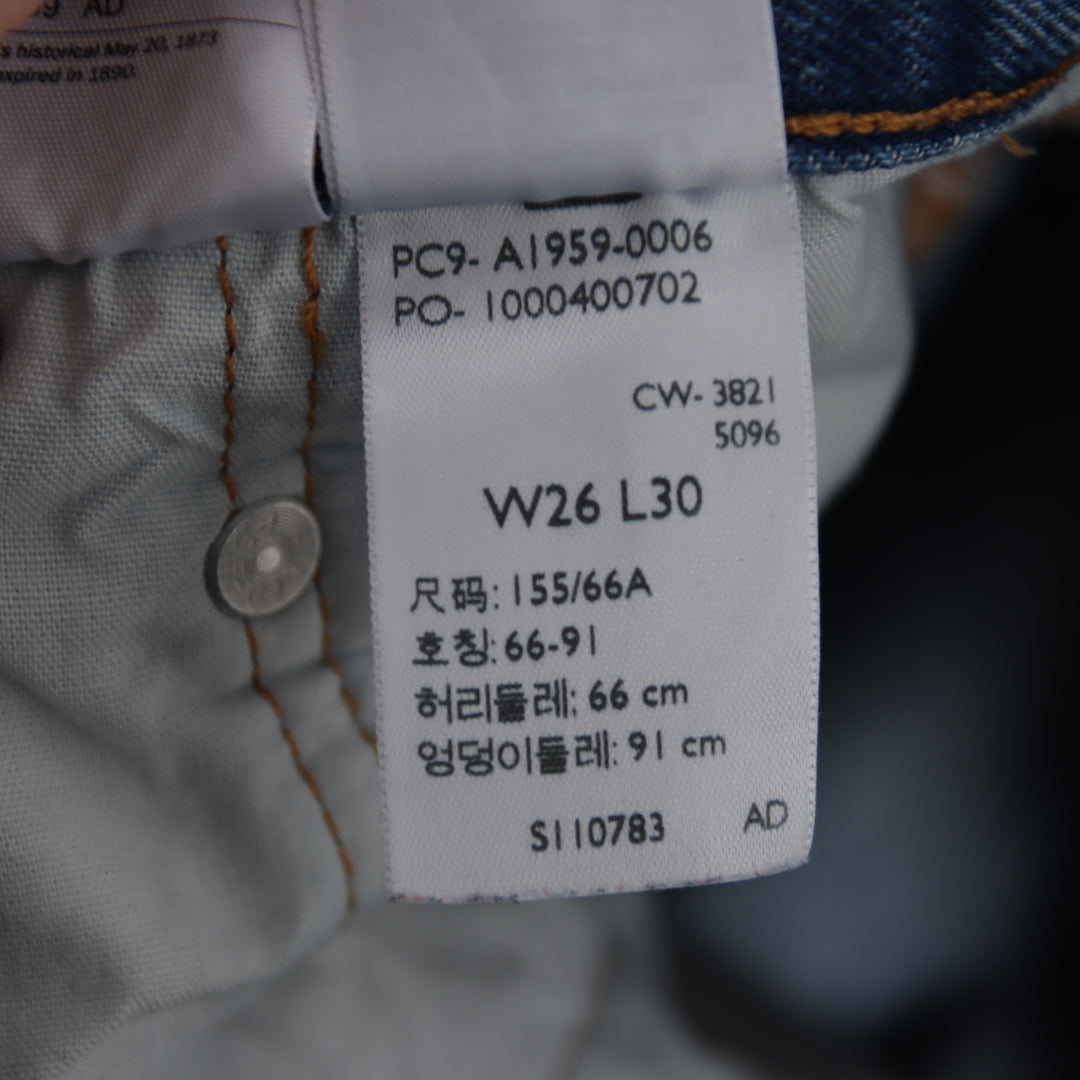 Levi's 501 W26 L30 jeans in denim da donna