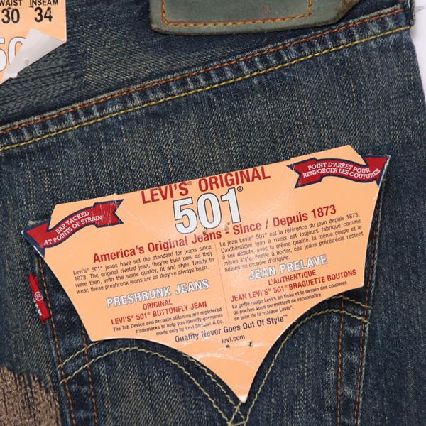 Levi's 501 jeans denim W30 L34 unisex deadstock w/tags