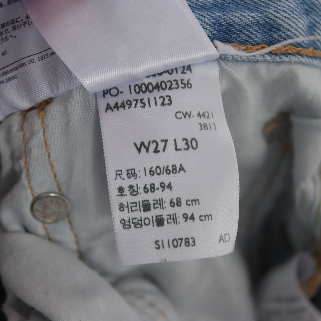 Levi's 501 regular fit W27 L30 jeans in denim da donna