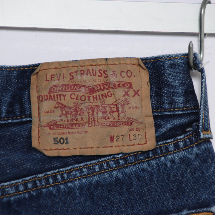 Levi's 501 regular fit W27 L30 jeans in denim da donna