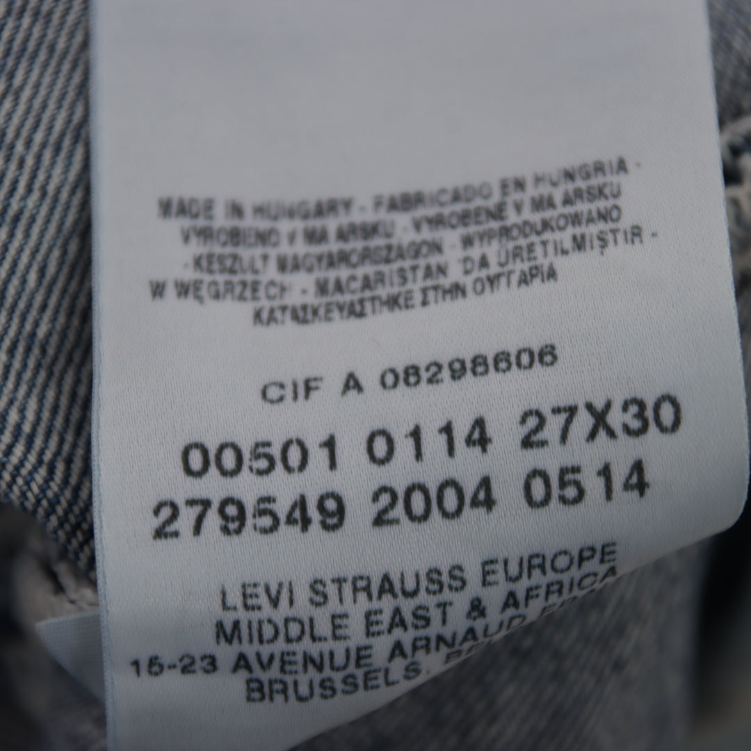 Levi's 501 regular fit W27 L30 jeans vintage in denim da donna
