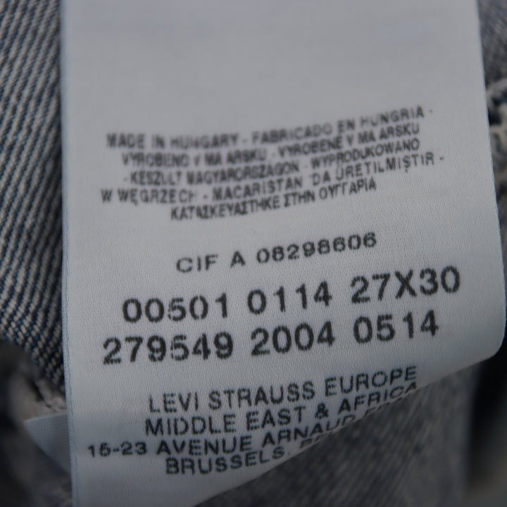 Levi's 501 regular fit W27 L30 jeans vintage in denim da donna
