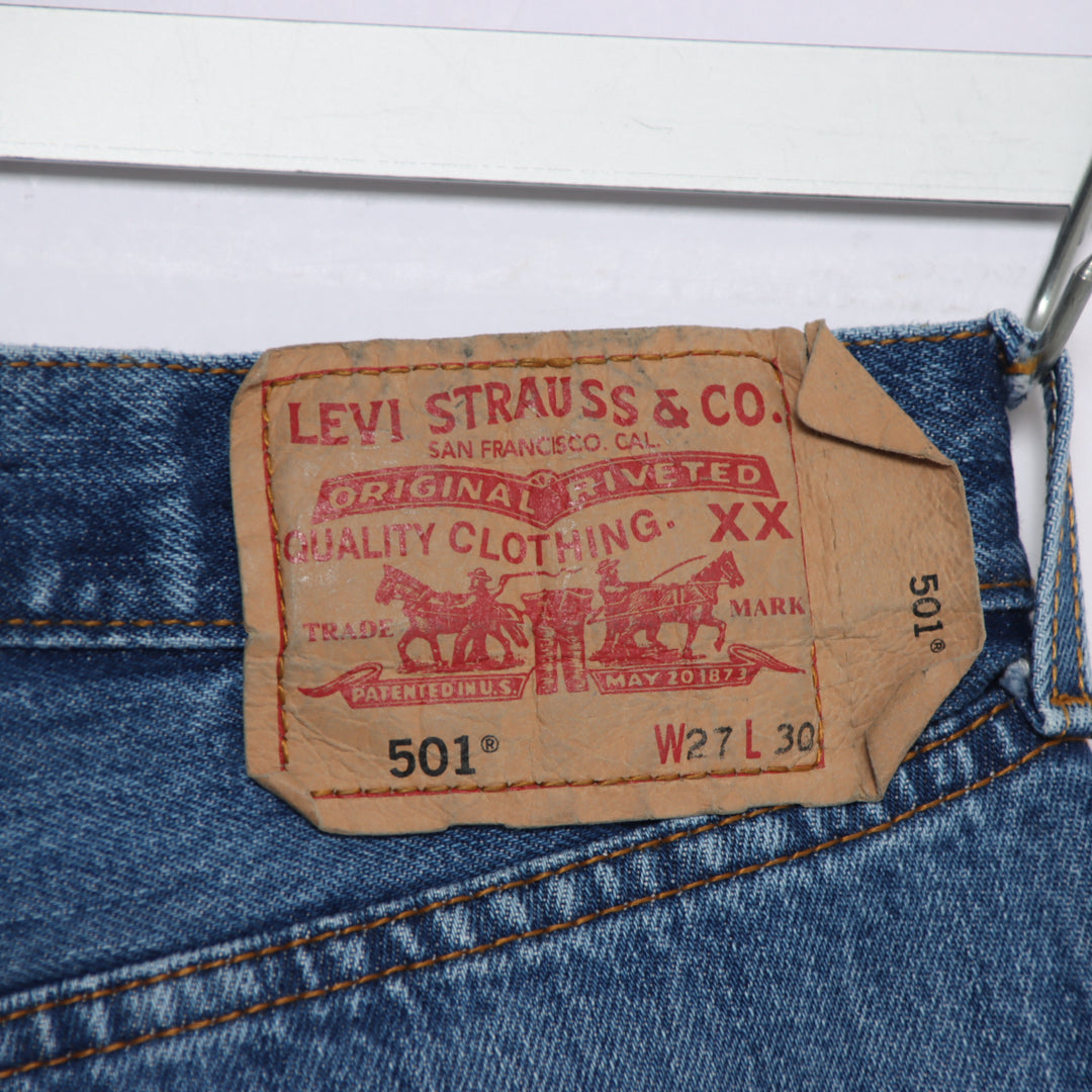 Levi's 501 regular fit W27 L30 jeans vintage in denim da donna