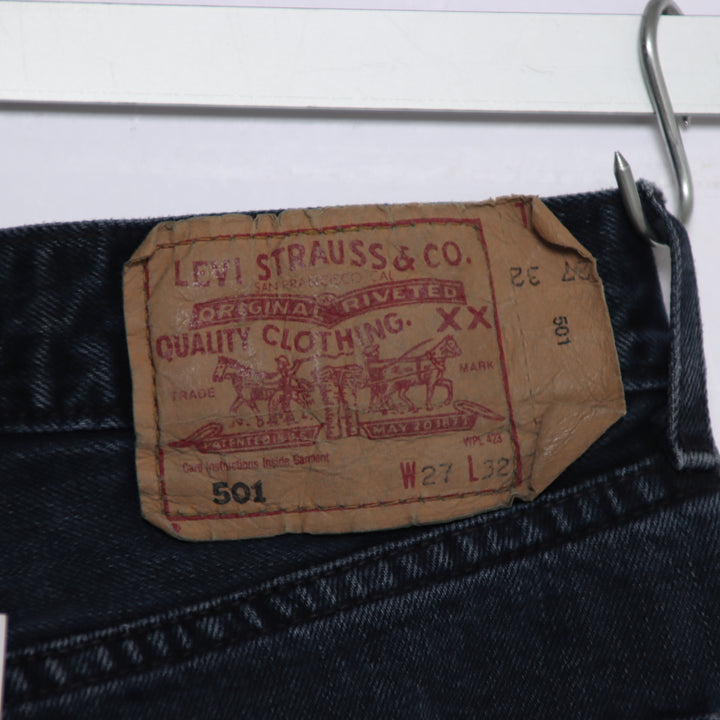 Levi's 501 regular fit W27 L32 jeans vintage in denim da donna