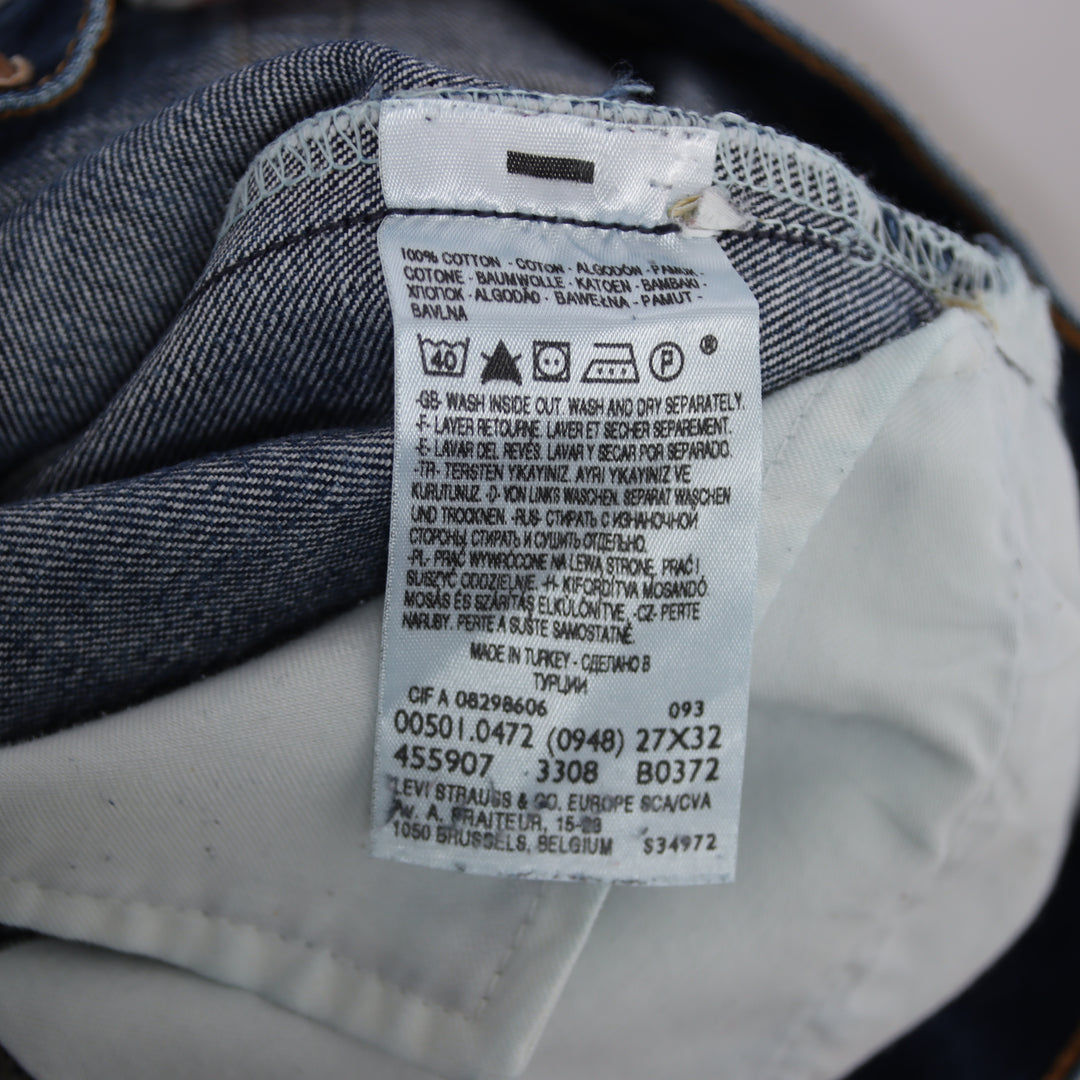 Levi's 501 regular fit W27 L32 jeans vintage in denim da donna